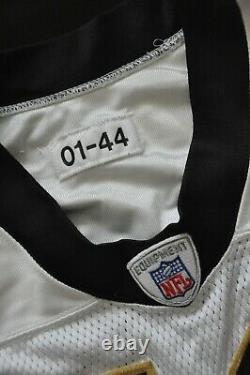 NEW ORLEANS SAINTS #48 REEBOK GAME CUT ISSUED TEAM WHITE JERSEY 2001 sz 44+2