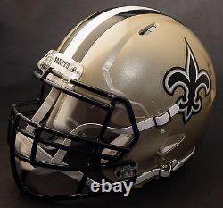 NEW ORLEANS SAINTS NFL Authentic GAMEDAY Football Helmet with S3BD-SP Facemask
