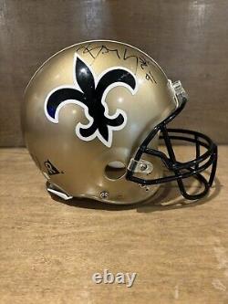 NEW ORLEANS SAINTS NFL Riddell Authentic VSR-4 Football Helmet Brady Smith Auto