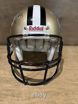 NEW ORLEANS SAINTS NFL Riddell Authentic VSR-4 Football Helmet Brady Smith Auto