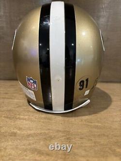 NEW ORLEANS SAINTS NFL Riddell Authentic VSR-4 Football Helmet Brady Smith Auto