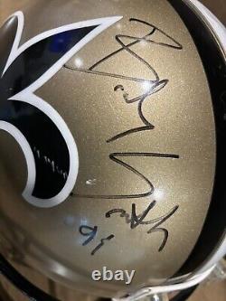 NEW ORLEANS SAINTS NFL Riddell Authentic VSR-4 Football Helmet Brady Smith Auto