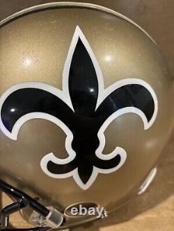 NEW ORLEANS SAINTS NFL Riddell Authentic VSR-4 Football Helmet Brady Smith Auto