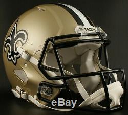 NEW ORLEANS SAINTS NFL Riddell SPEED Full Size Replica Football Helmet