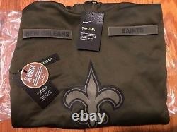 NEW ORLEANS SAINTS Salute to Service Therma Fit Hoodie 2018 Nike Military STS