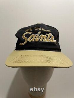 NEW ORLEANS SAINTS Sports Specialties SCRIPT NFL Snapback Vintage Hat Cap Rare