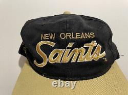 NEW ORLEANS SAINTS Sports Specialties SCRIPT NFL Snapback Vintage Hat Cap Rare