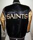 New Orleans Saints Starter Throwback Snap Down Jacket Black/gold 5x