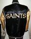 New Orleans Saints Starter Throwback Snap Down Jacket S M L Xl 2x Black/gold