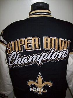 NEW ORLEANS SAINTS Super Bowl XLIV CHAMPIONSHIP Jacket Sewn Logos 4X 5X 6X