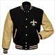 New Orleans Saints Varsity Jacket Original Wool & Leather Sleeves