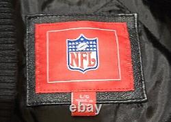 NEW Vintage New Orleans Saints NFL Leather Jacket Mens Sz Large Real Leather