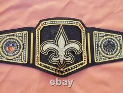 NFL Custom Orleans saints championship wrestling belt 4mm/2mm Zinc metal plated