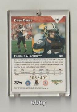 NFL Drew Brees New Orleans Saints Autographed Topps Rookie Football Card Rare