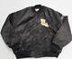 Nfl New Orleans Saints Chalk Line Black Satin Bomber Jacket Men's Xl Vintage