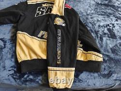 NFL NEW ORLEANS SAINTS EMBROIDERED NFL Racing Bomber Jacket Size XL Mens