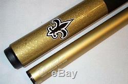 NFL New Orleans SAINTS Billiard Pool Cue Stick & Team Logo Cue Ball Combo NEW