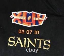 NFL New Orleans Saints Embroidered Super Bowl XLIV Champion Jacket 4xl