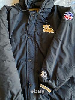 NFL New Orleans Saints Vintage Starter Parka Jacket Medium Excellent Condition
