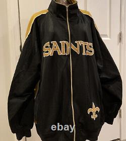 NFL Vintage Mitchell And Ness New Orleans Saints Jacket, Heavyweight Size 3XL