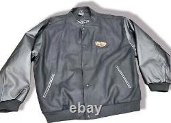 NFL bomber Reebok Super Bowl XLIV 44 New Orleans Saints letterman Leather Jacket