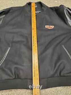 NFL bomber Reebok Super Bowl XLIV 44 New Orleans Saints letterman Leather Jacket