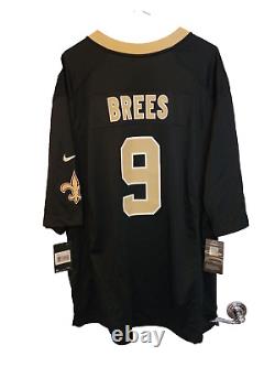 NWT Nike Drew Brees New Orleans Saints On Field Jersey Black Mens Size 3XL