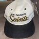 Nwt Old 90's New Orleans Saints Logo Team Nfl Snapback Hat Cap Spell Out Script