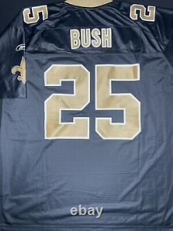 NWT REEBOK NFL REGGIE BUSH NEW ORLEANS SAINTS JERSEY XXL Black