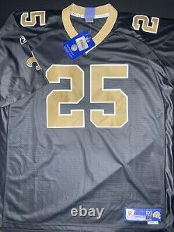 NWT REEBOK NFL REGGIE BUSH NEW ORLEANS SAINTS JERSEY XXL Black