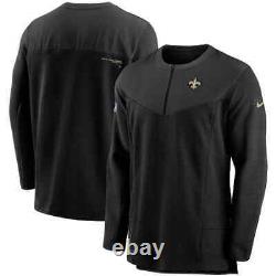 New 2021 NFL New Orleans Saints Nike Sideline Half-Zip UV Performance Jacket NWT