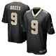 New Drew Brees New Orleans Saints Nike Black Game Player Jersey Men's Nfl Nwt