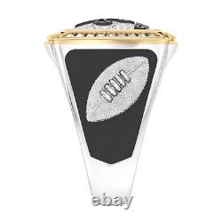 New Orleans Saints 1/2 CTW Diamond Two-Tone Yellow Gold and Sterling Silver Ring