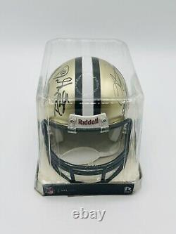 New Orleans Saints 10 Signatures Mini Helmet Drew Brees, Malcolm Jenkins, Etc