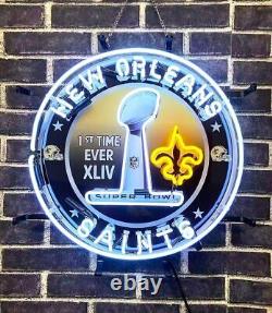 New Orleans Saints 20x16 Neon Sign Light Lamp With HD Vivid Printing