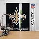 New Orleans Saints 2pcs Blackout Curtains Panel Bedroom Window Drapes Decor 42w