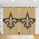New Orleans Saints 2pcs Window Curtain Living Room Blackout Thermal Drapes Decor