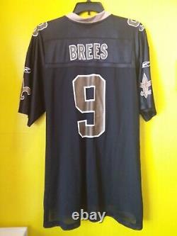 New Orleans Saints #9 Drew Brees Vtg Reebok NFL Jersey Mens 2xl