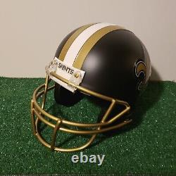 New Orleans Saints Alternate custom matte black full size M Riddell VSR helmet