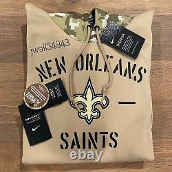 New Orleans Saints Authentic Nike Men's NFL Salute to Service Pullover Hoodie