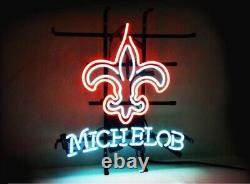 New Orleans Saints Beer 24x24 Neon Light Sign Lamp Club Bar Open Wall Decor