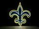 New Orleans Saints Beer Neon Light Sign 20x16 Bar Real Glass Poster