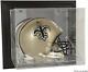 New Orleans Saints Black Framed Wall-mounted Helmet Display