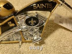 New Orleans Saints Black & Gold Chopper Motorcycle Hamilton Collection SET