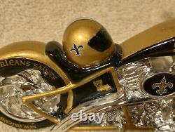 New Orleans Saints Black & Gold Chopper Motorcycle Hamilton Collection SET
