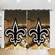 New Orleans Saints Blackout Curtains Panel Living Room Window Drapes Decor 42w