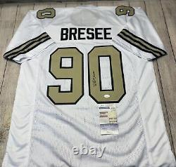 New Orleans Saints Bryan Bresee Signed Custom White Jersey Jsa Coa