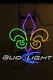 New Orleans Saints Bud Light Fleur De Lis Neon Sign 20x16 Lamp Beer Bar Glass