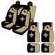 New Orleans Saints Car Seat Covers Front Rear 5 Seater Protector Car Floor Mats