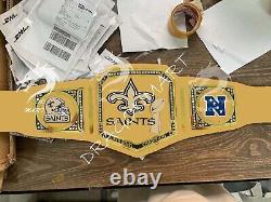 New Orleans Saints Championship Belt Super Bowl Football NFL title Belt 4mm Zinc